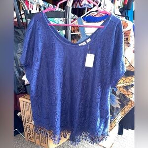 New with tags ladies Cato plus size blue blouse size 22W/24W